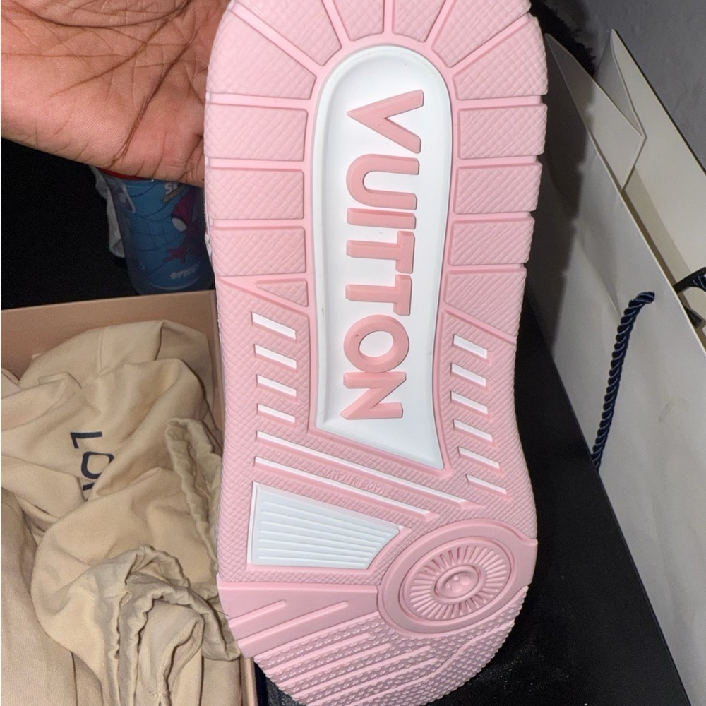 Louis Vuitton White and Pink Athletic Shoes - Picture 3 of 7